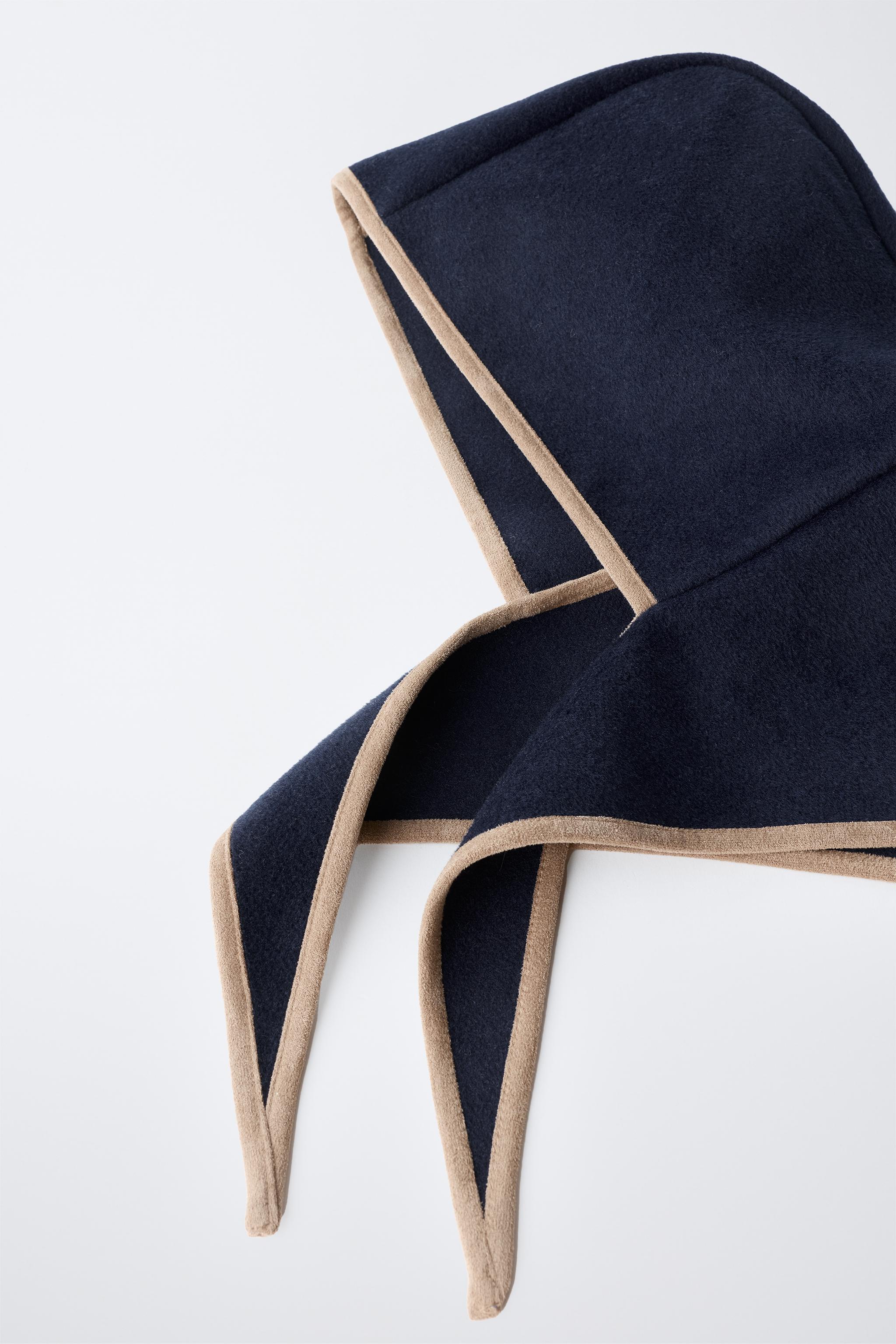 WOOL BLEND CLOTH HOOD